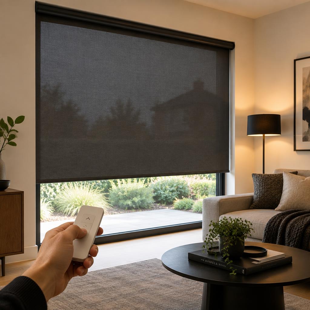 Motorised roller blind