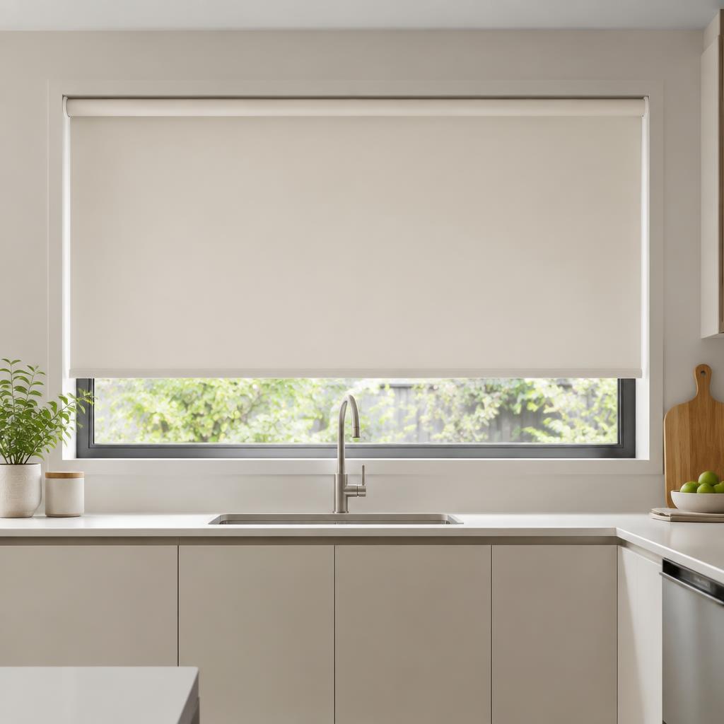 Blockout roller blind in a kitchen